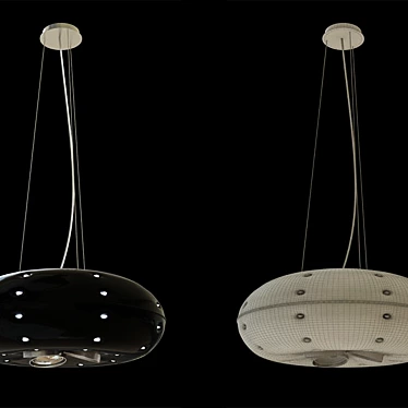 Elegant Riccio Pendant Light 3D model image 1 