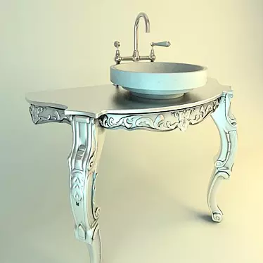 Devon Devon Console Vanity: Elegant and Custom-Made 3D model image 1 