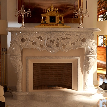 Modern Fireplace 3D model image 1 