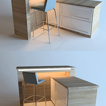 Title: Custom-designed Bar Counter 3D model image 1 