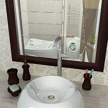 Modern VARM Duna Sink & Allux Mixer 3D model image 1 