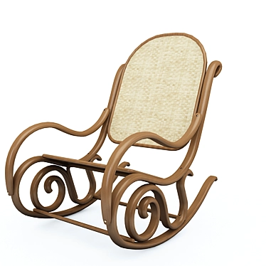 Comfort Rock: Stylish Rocking Chair 3D model image 1 