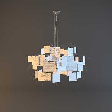 Blushing Zettel'z Chandelier: Ethereal Elegance 3D model image 1 