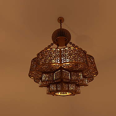 Geometric Arab Chandelier 3D model image 1 