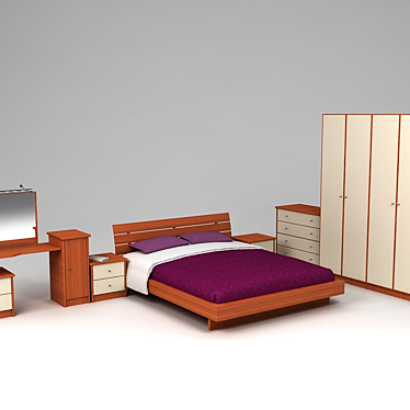 Dreamy Decor: Bedroom Furniture 3D model image 1 