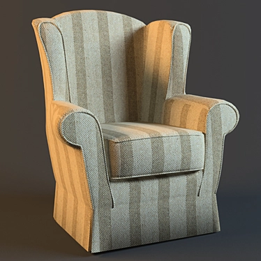 Elegant Halley Armchair - Camargue Texture 3D model image 1 