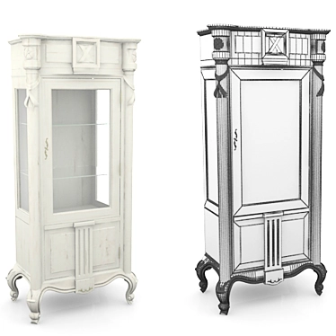 Elegant Louisiana Vitrina 3D model image 1 