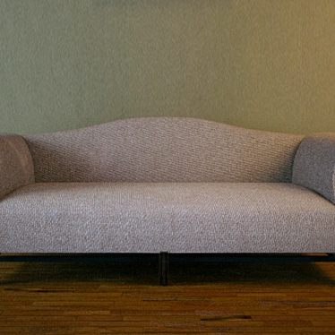 Elegant English-Style Sofa 3D model image 1 