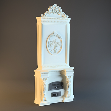 Classical Corner Fireplace 3D model image 1 