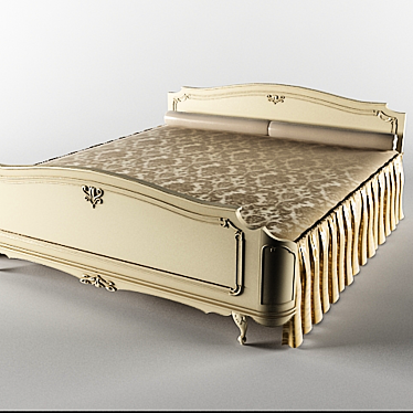 German Elegance: TRUGGELMANN Bed 3D model image 1 