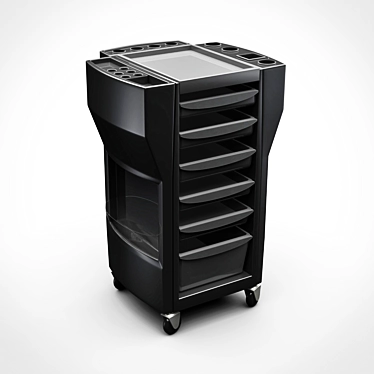 Sleek Salon Cart 3D model image 1 