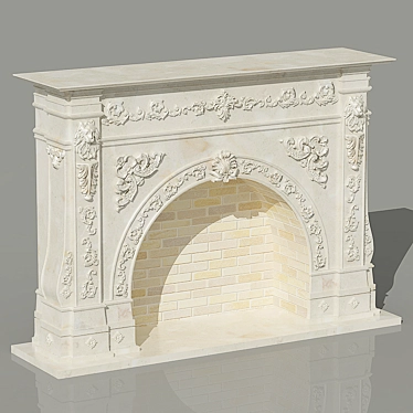 Elegant Magazine-Inspired Fireplace 3D model image 1 