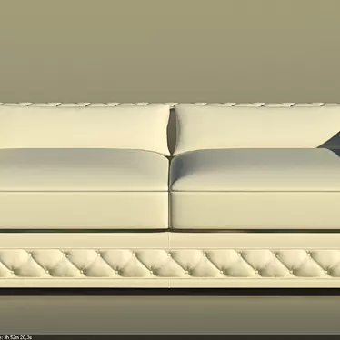 Elegant Vintage Sofa 3D model image 1 