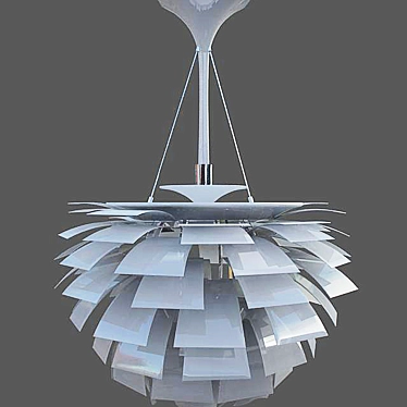 Elegant Artichoke Pendant Light 3D model image 1 