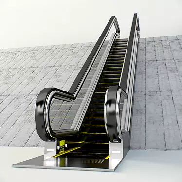 Sleek Escalator Design 3D model image 1 