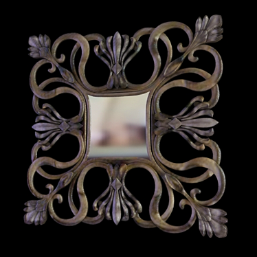 Elegant Bedroom Mirror 3D model image 1 