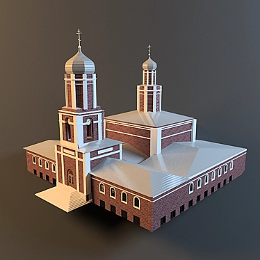 Valdai Town Church: Embedded in the Earth 3D model image 1 