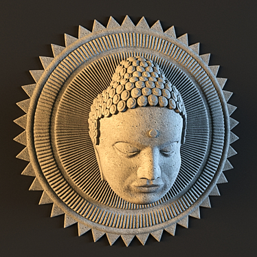  Serene Buddha Wall Sculpture (RU) 3D model image 1 