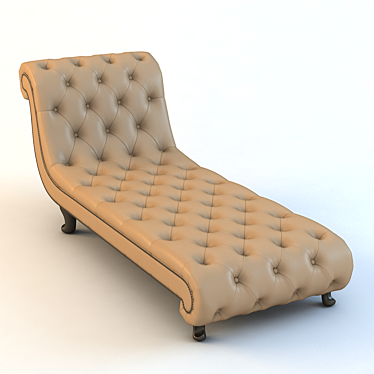 Sleek Formfitting Sofa 3D model image 1 