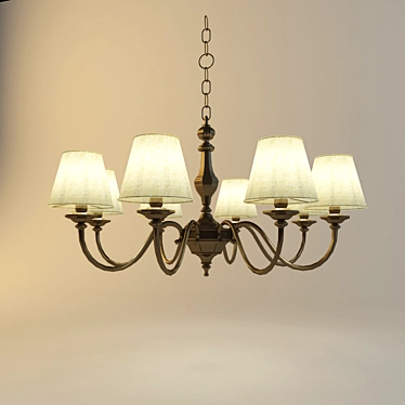 Classic Texture Chandelier 3D model image 1 