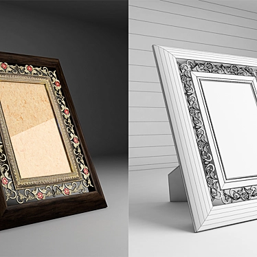 Elegant Photo Frame 3D model image 1 