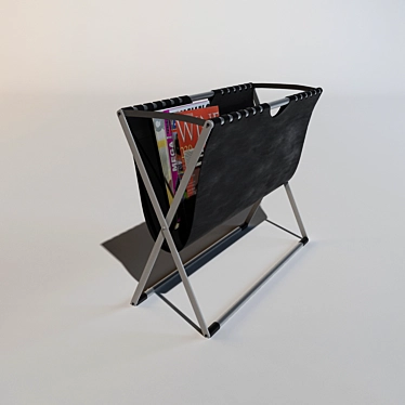Sleek Natuzzi Swing Magazine Rack 3D model image 1 