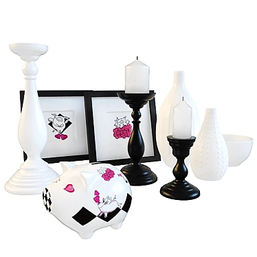 Elegant Home Accents Set 3D model image 1 