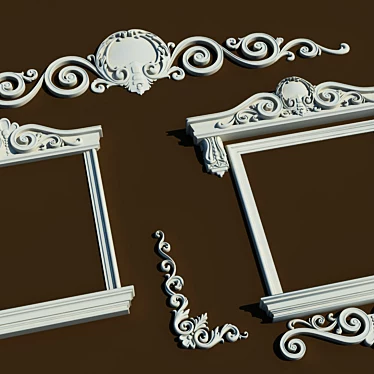 Elegant Facade Moulding for Windows & Exterior 3D model image 1 