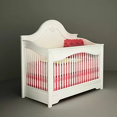 Modern American Inspired Crib 3D model image 1 