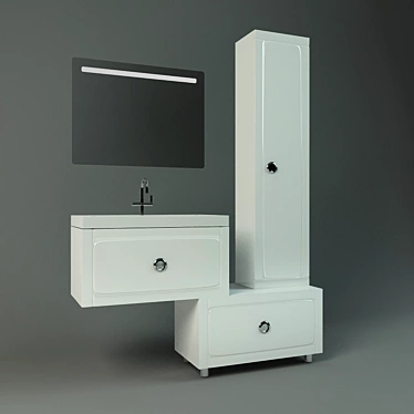 Infiniti Bathroom Furniture Set 3D model image 1 