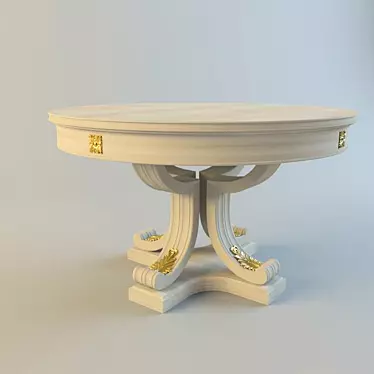 Sleek Round Table 3D model image 1 