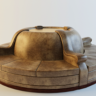 Monaco Hotel de Paris Round Sofa 3D model image 1 