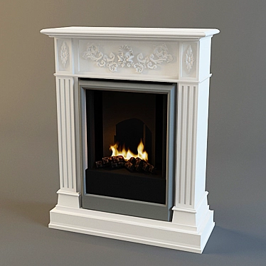 Elegant Dimplex Adelaide Marble Fireplace 3D model image 1 