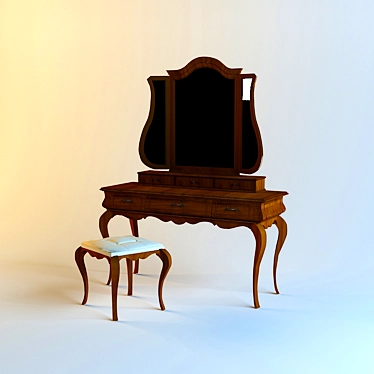 Elegant Italian Vanity Set 3D model image 1 