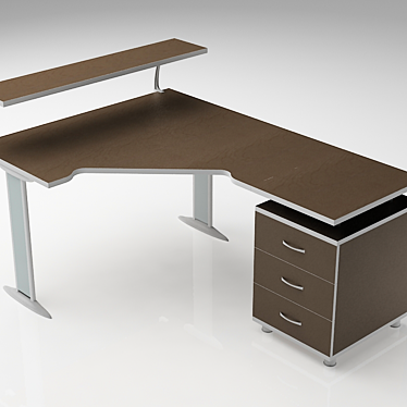 Modern Work Table NEXT Series 3D model image 1 