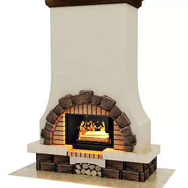 Langon Fireplace: Custom-Built Perfection 3D model image 1 