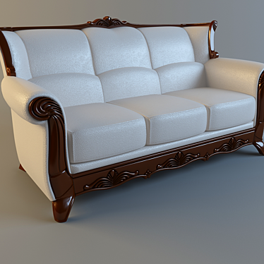 Luxurious Triple Sofa "Napoleon 3D model image 1 