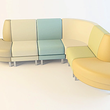 Sberbank Office Sofa 3D model image 1 