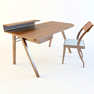 Elegant Porada Pablo Desk 3D model image 1 