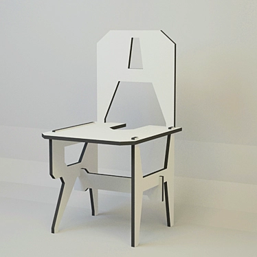 The Word Chair - Speak in Style 3D model image 1 