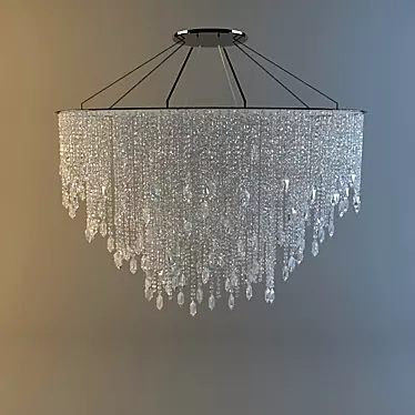 Oval Crystal Chandelier 3D model image 1 