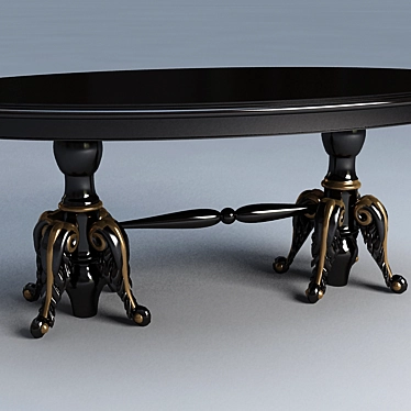 Elegant Oval Coffee Table 3D model image 1 