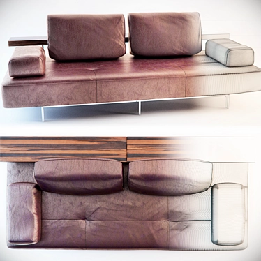 Luxury Rolf Benz Sofa: Incomparable Comfort 3D model image 1 