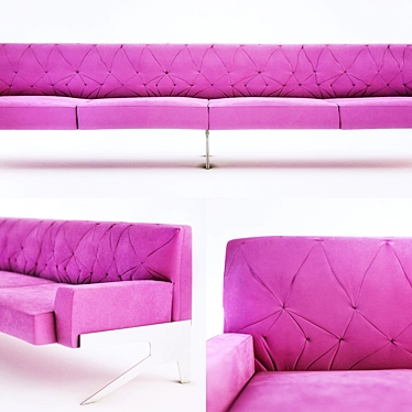 Luxury Mayweather Sofa: Supreme Comfort 3D model image 1 