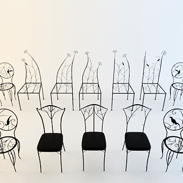 Marakanskom Style Chairs: Rare and Exquisite 3D model image 1 