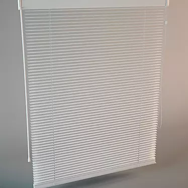 White Blinds, Various Materials, 1000 mm 3D model image 1 