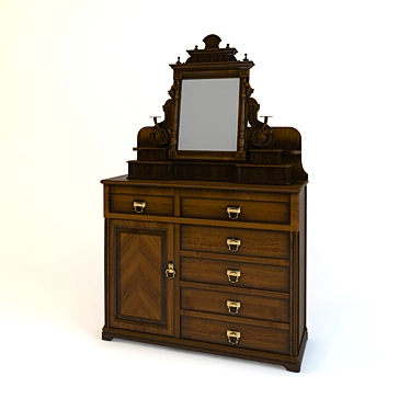 Chest of drawers with mirror