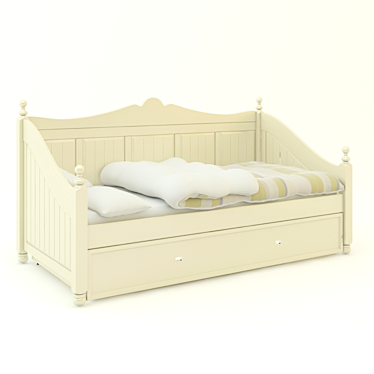 CozyNest Baby Bed 3D model image 1 