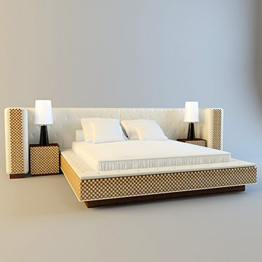 Elegant IPE Cavalli Bedroom 3D model image 1 