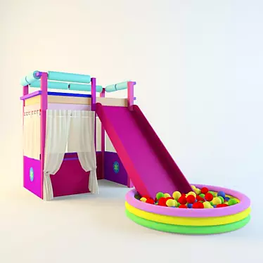 Product Title: Fun-Ride Children's Slides 3D model image 1 